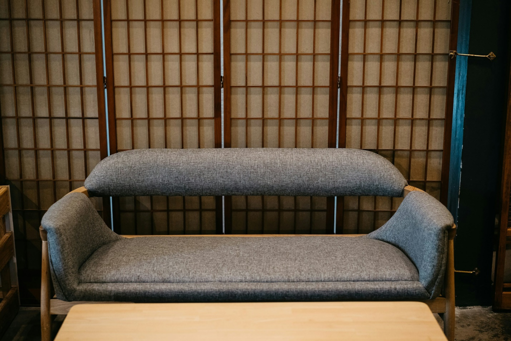 An image of a sofa in a hospital